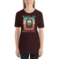 Music On World Off Unisex T-Shirt