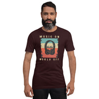 Music On World Off Unisex T-Shirt